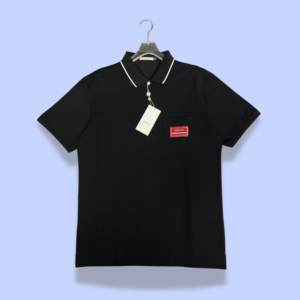 Gucci Logo Patch Polo T-shirt - Black