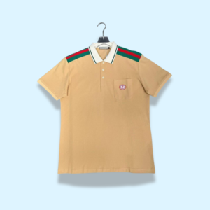 Gucci Shoulder Stripe Polo T-shirt - Tan