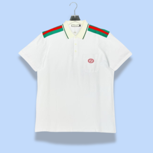 Gucci Shoulder Stripe Polo T-shirt - White