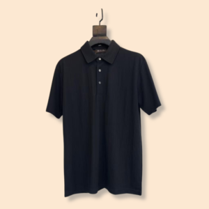 Loro Piana Solid Polo T-shirt - Black