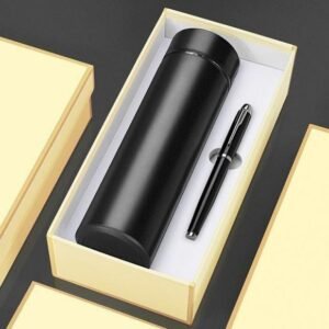 The Apex Stainless Steel Bottle & Pen Set