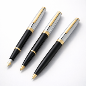 Sheaffer Sagaris Glossy Black Chrome Cap Pen