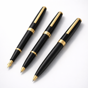 Sheaffer Sagaris Glossy Black Gold Trim Pen