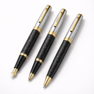 Sheaffer 300 Matte Patterned Gold Trim Pen