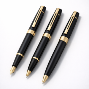 Sheaffer 300 Glossy Black Gold Trim Pen